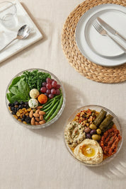 Selen Concept El Yapımı Büyük Boy Cam Salata Kasesi 2'li Set