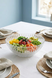 Selen Concept Çuha Model El Yapımı Cam Salata ve Sunum Kasesi