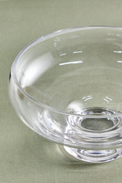 Ay Model Ayaklı El Yapımı Cam Salata ve Sunum Kasesi