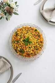 Selen Concept Bubble Model Orta Boy El Yapımı Cam Salata ve Sunum Kasesi 2'li Set