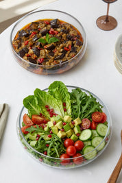 Selen Concept Simge Model Büyük Boy El Yapımı Cam Salata Kasesi 2'li Set