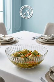 Selen Concept Çuha Model El Yapımı Cam Salata ve Sunum Kasesi 2'li Set