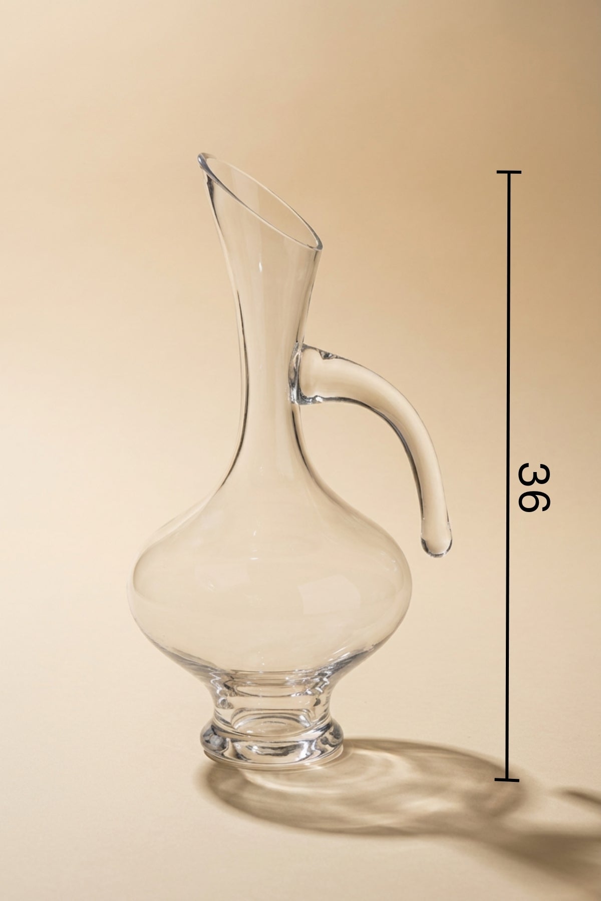 Glamis Lüx El Yapımı Cam Kulplu Sürahi