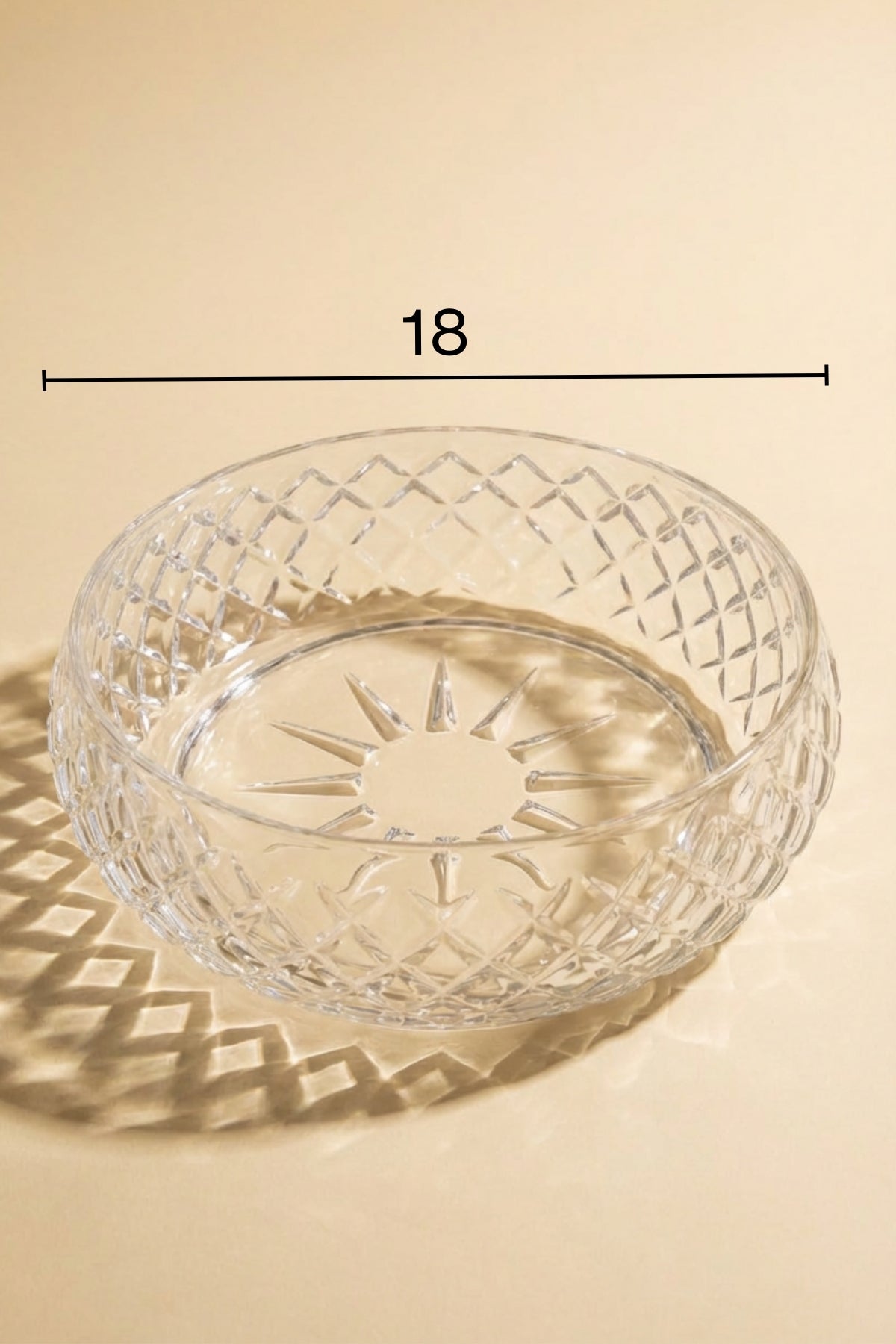 Selen Concept Kafes Model El Yapımı Orta Boy Cam Salata Kasesi 2'li