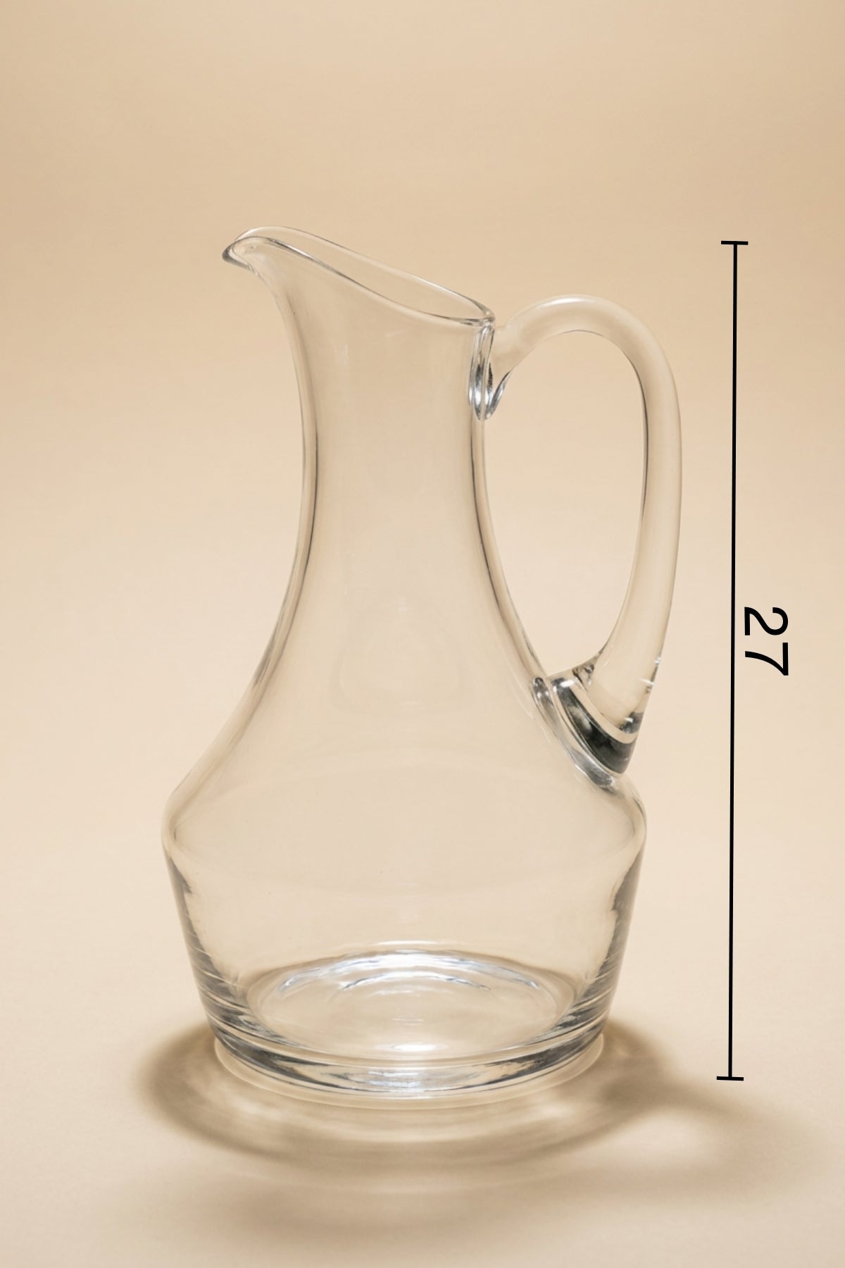 Glamis Alba Model El Yapımı Cam Sürahi - 1500 ml, Şık Tasarım ve Sağlıklı İçecek Sunumu