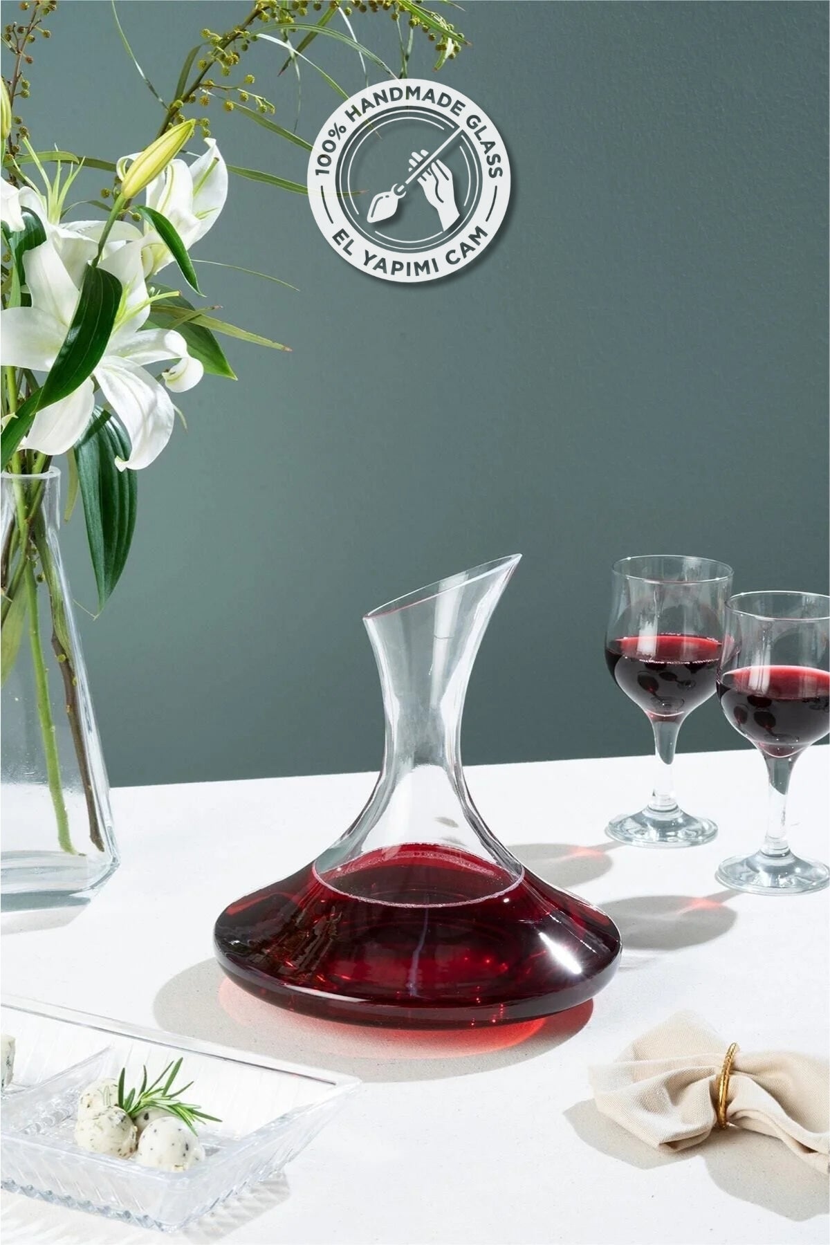 Glamis Lüx Venüs Model El Yapımı Cam Karaf