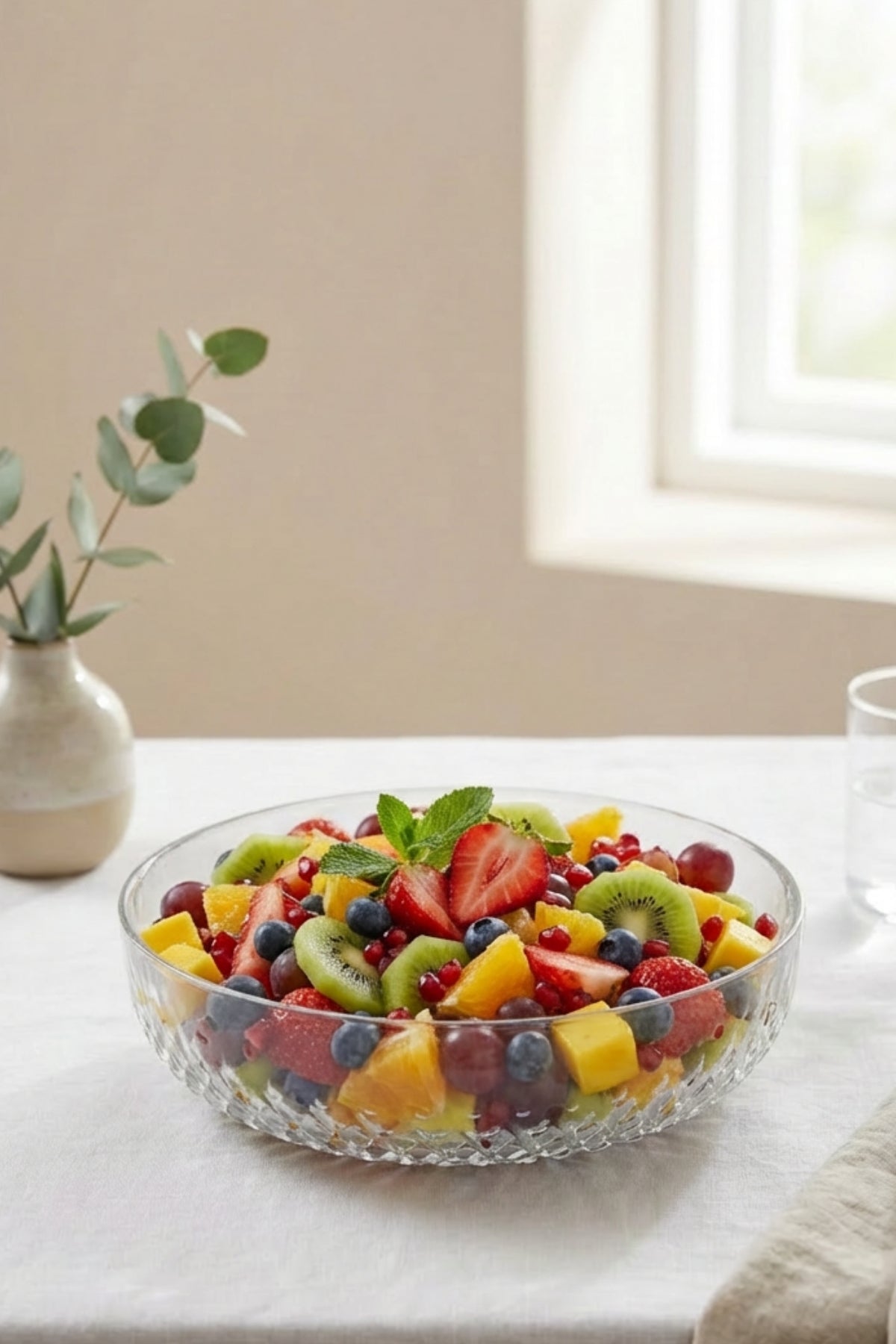 Selen Concept Mira Model El Yapımı Cam Salata ve Meyve Kasesi Tekli