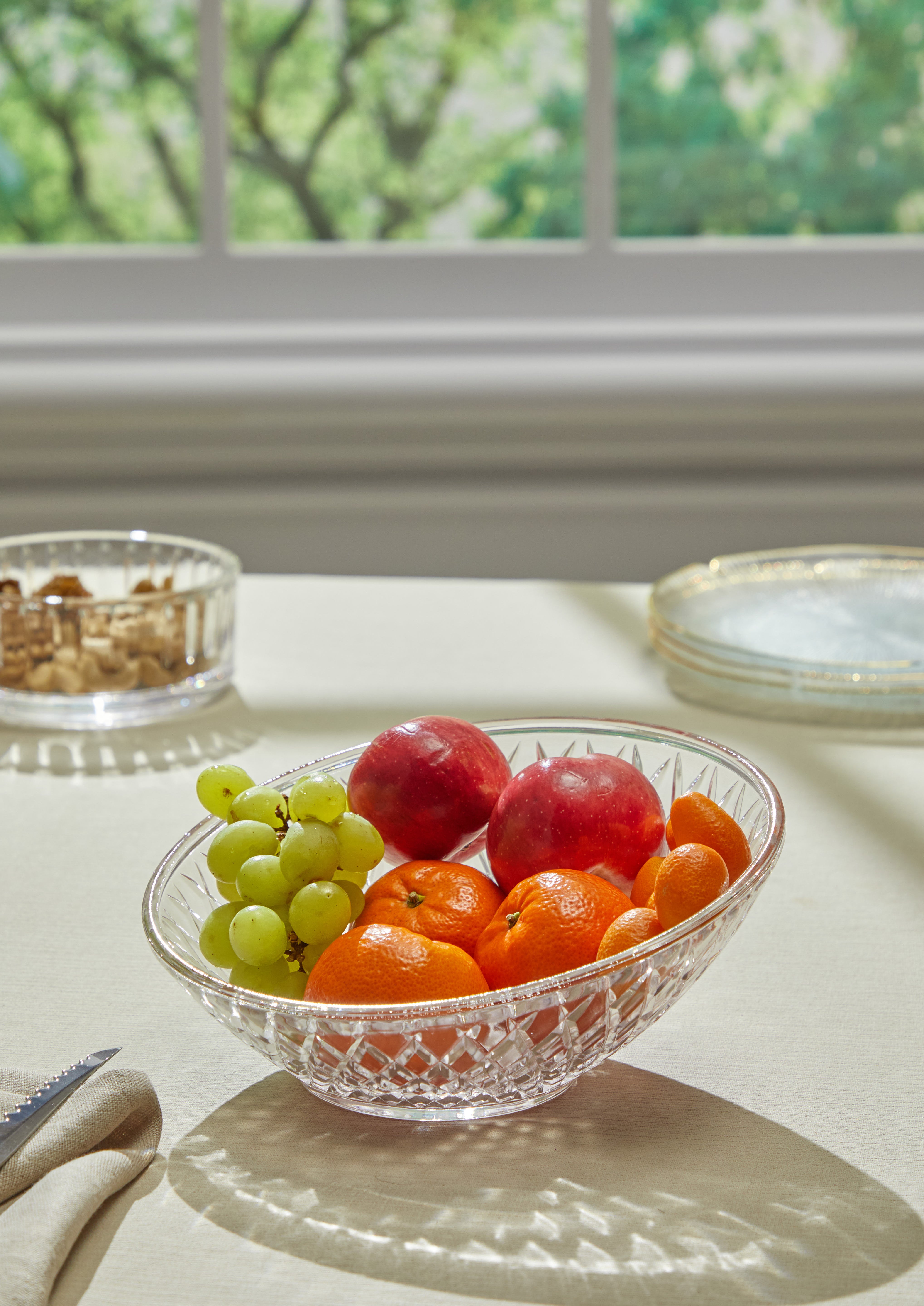 Selen Concept Yatık Kafes Model El Yapımı Cam Meyve Sunum Ve Salata Kasesi