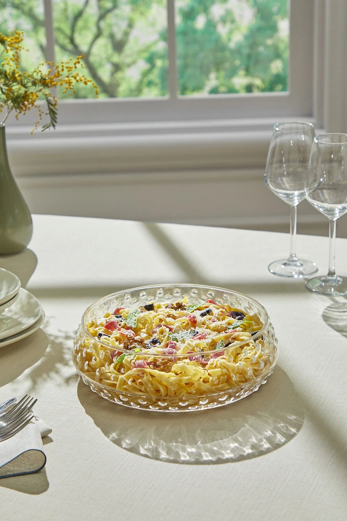 Bubble Model El Yapımı Cam Salata ve Sunum Kasesi